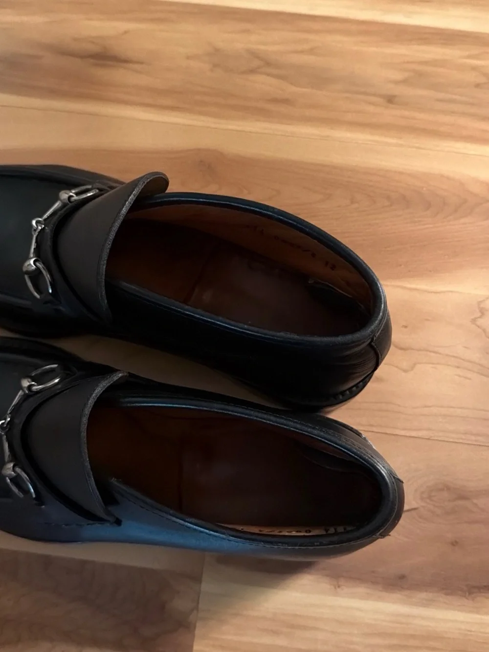 Gucci Men's Black Leather Bit Loafers - Classic Slip-On Dress Shoes